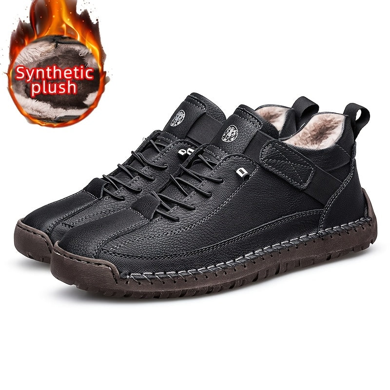 Zapatillas altas para hombre con banda elástica, suela de goma, casuales, para calle, senderismo, todas las estaciones