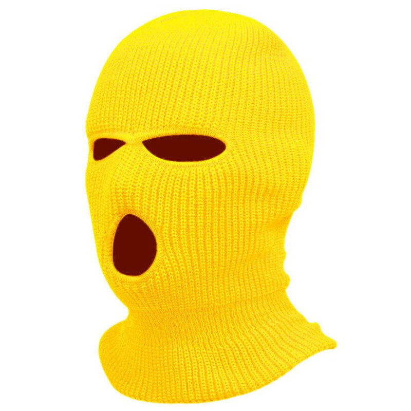 3-Hole Knitting Ski Mask Winter Face Cover for Cold Weather Riding