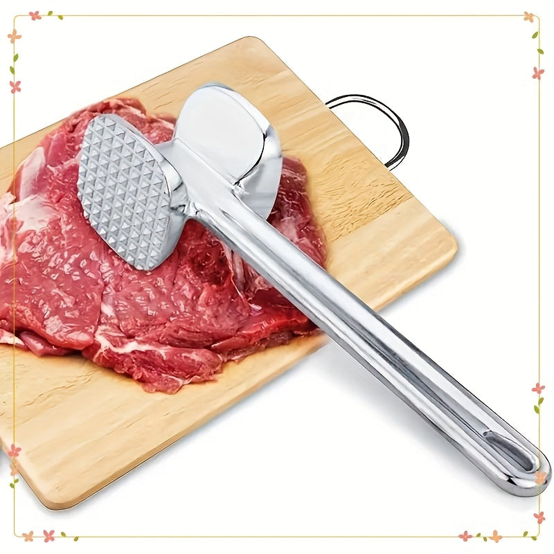 Stainless Steel Meat Tenderizer Hammer for Home Use Dual-Sided Beating Tool