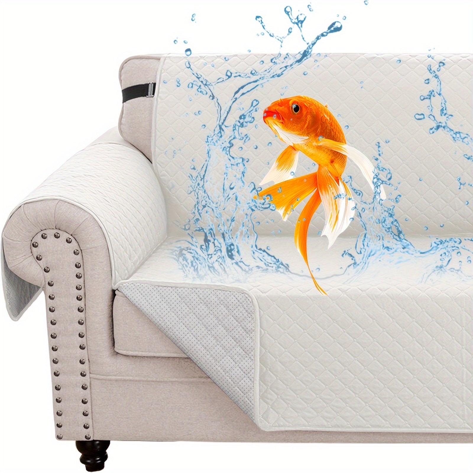 Anti-Slip Pet-Friendly Sofa Cover for Armchair, Loveseat, and Sectional in Modern Polyester