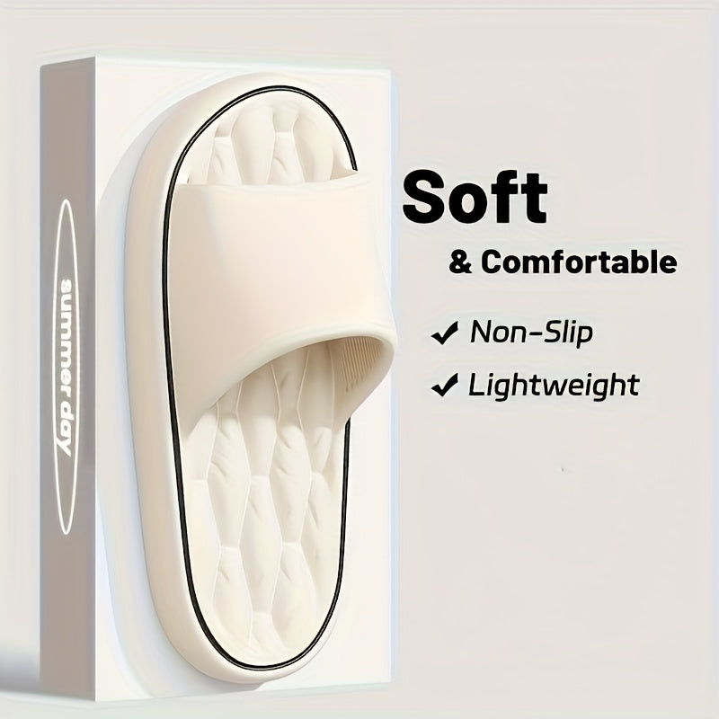 Women's EVA Slip-On Slippers Non-Slip Cushioned Indoor Outdoor Beige Black White