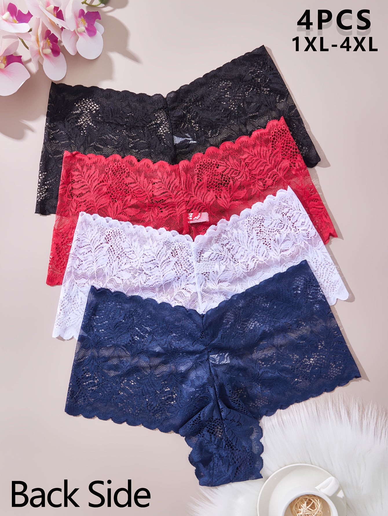 Plus o'lchamdagi ayollar uchun boxer shortlari, korsetli tafsilotlar, nafas oladigan qulaylik, 1XL dan 4XL gacha