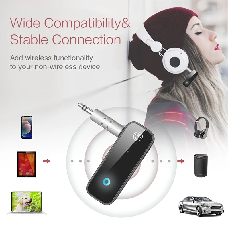 Wireless 2-in-1 Transmitter Receiver with 3.5mm Jack for TV and Audio