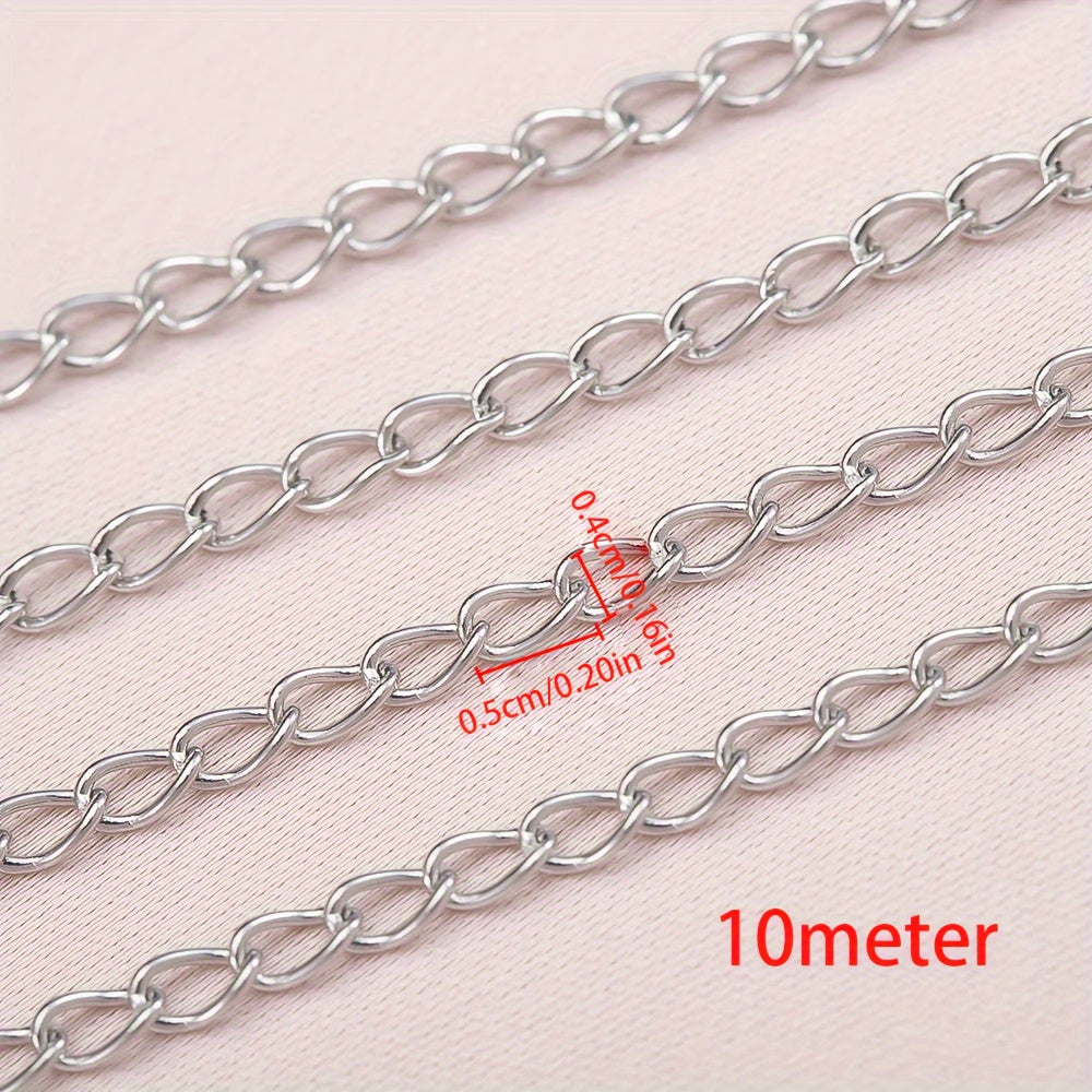 10m Stainless Steel Jewelry Chain for Crafting Necklaces and Bracelets