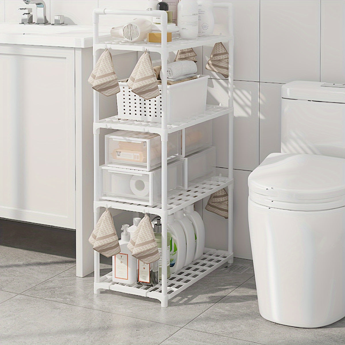 Kitchen Storage Rack for Microwave Oven Electric Rice Cooker and Fruit Vegetable Organizer Shelf