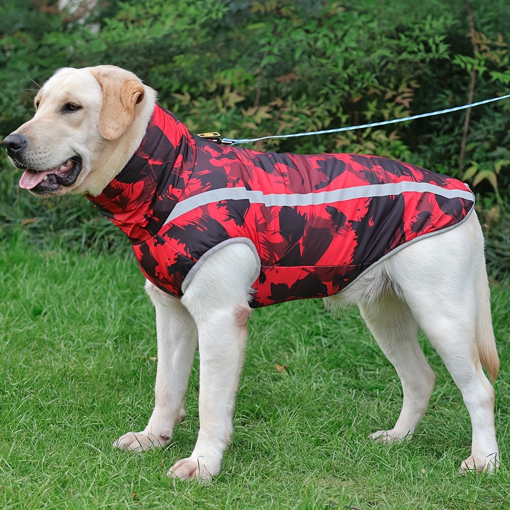 Waterproof Windproof Dog Jacket with Reflective Strips for All Breed Sizes