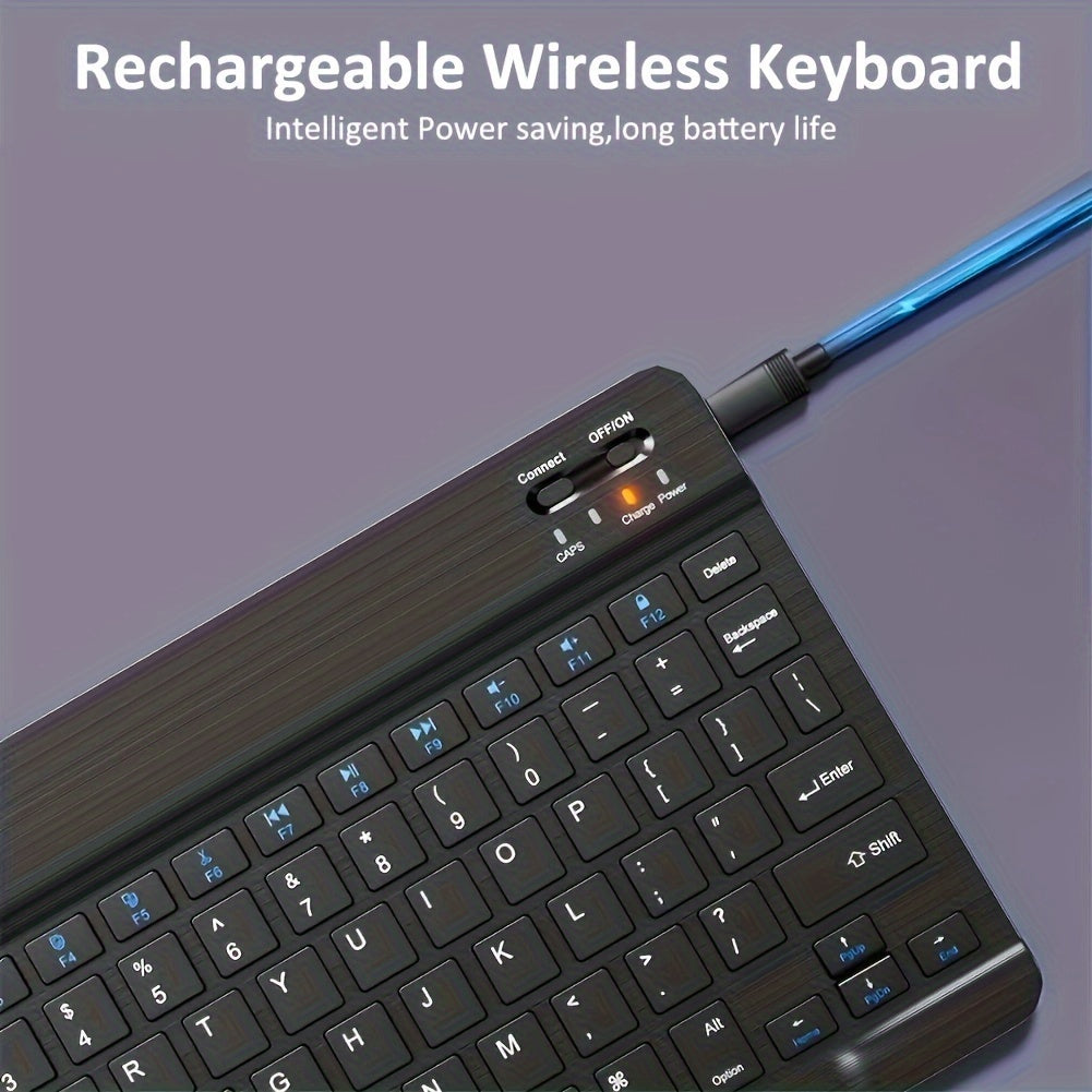 Portable Wireless Mini Keyboard and Mouse Combo with Rechargeable Battery and Optical Tracking