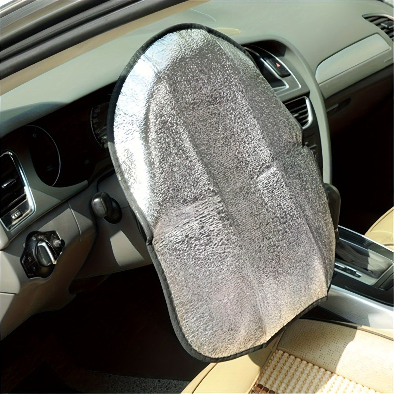 Cubierta universal de sombra solar para volante protección contra UV y calor accesorio para el interior del vehículo