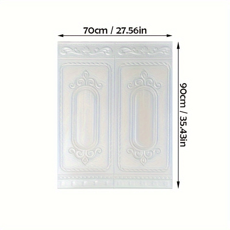 5 Pack 3D Self-Adhesive Waterproof Wallpaper Panels for Living Room Bedroom Hallway 70x90cm