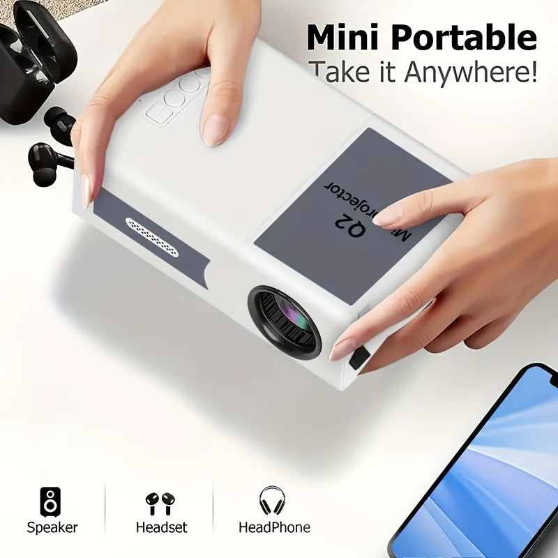 Portable LCD Projector for Home Theater with 1080P Support and USB