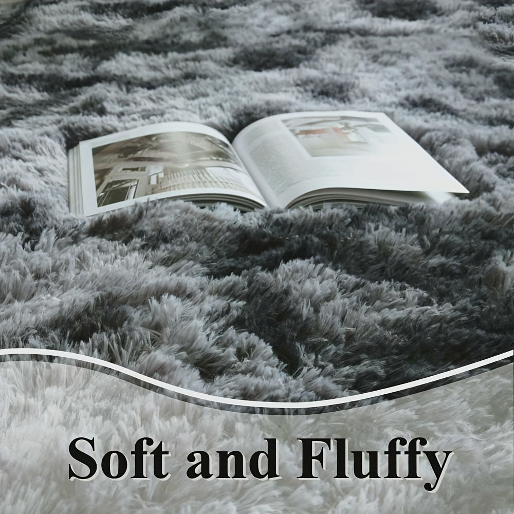 Mashina yuvish mumkin bo'lgan bo'yoq bilan bo'yalgan kulrang yumshoq yotoq yonidagi gilam - Talabalar yotoqxonasiga yoki uy bezatish uchun mukammal