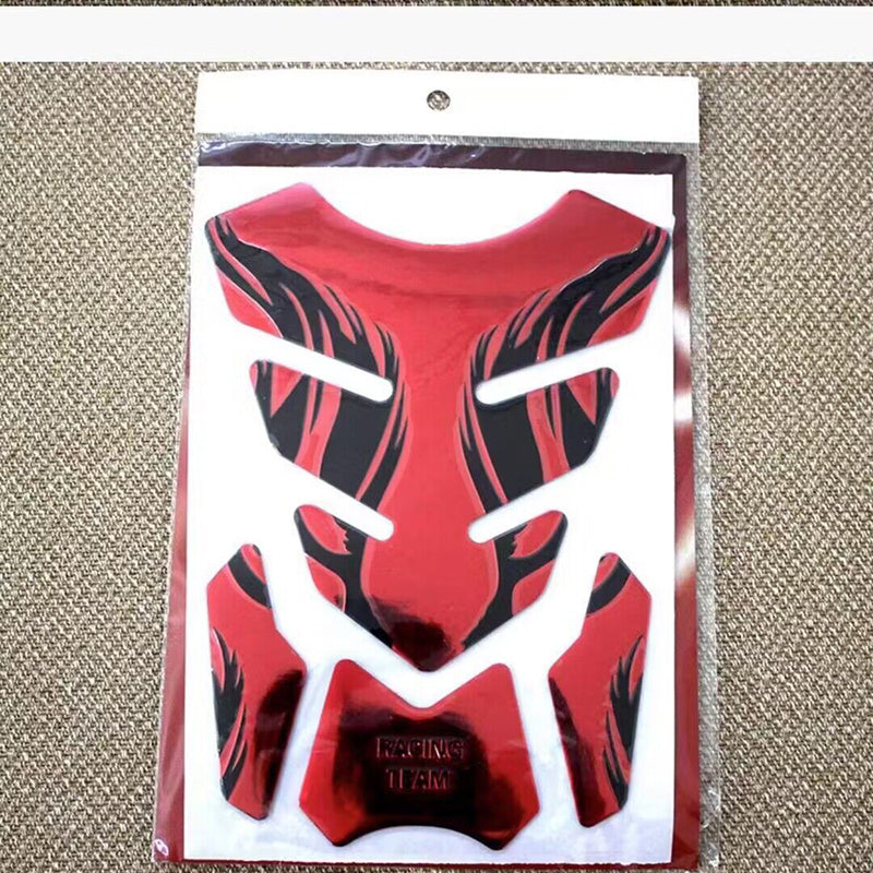 Motorcycle Oil Drum Mat Sticker Fishbone 3D Protective Cover Decorative Flame