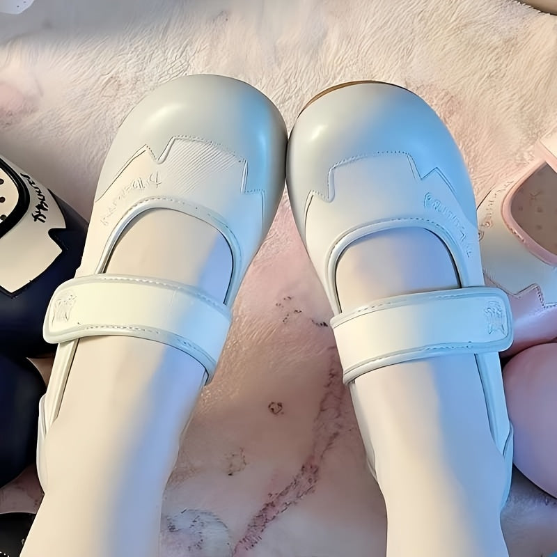 Girls Flat Shoes Indoor Casual Embroidered Lightweight Round Head Shoes