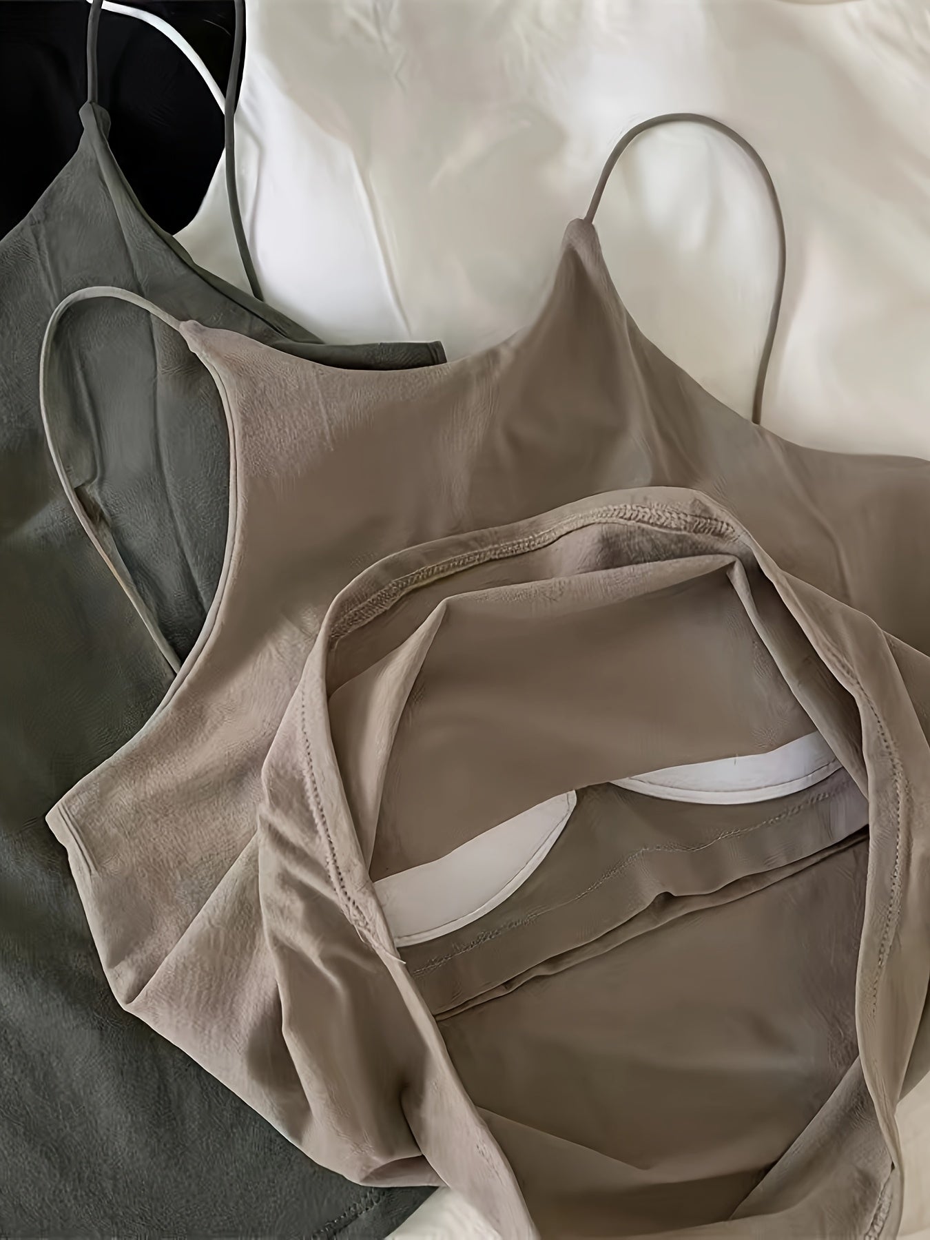 Women's Cami Tops with Built-In Bra Breathable Lightweight All-Season Support