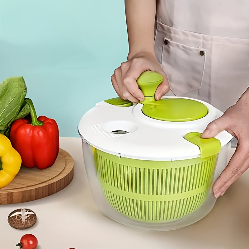 Plastic Salad Spinner Vegetable Dryer Manual No Electricity Kitchen Tool