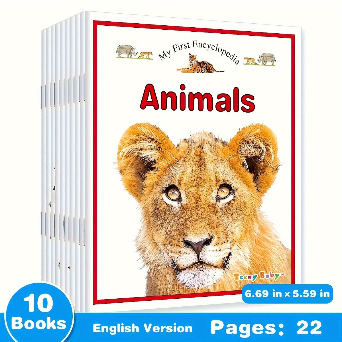Set of 10 Children's Educational Books for Kids Ages 3 and Up