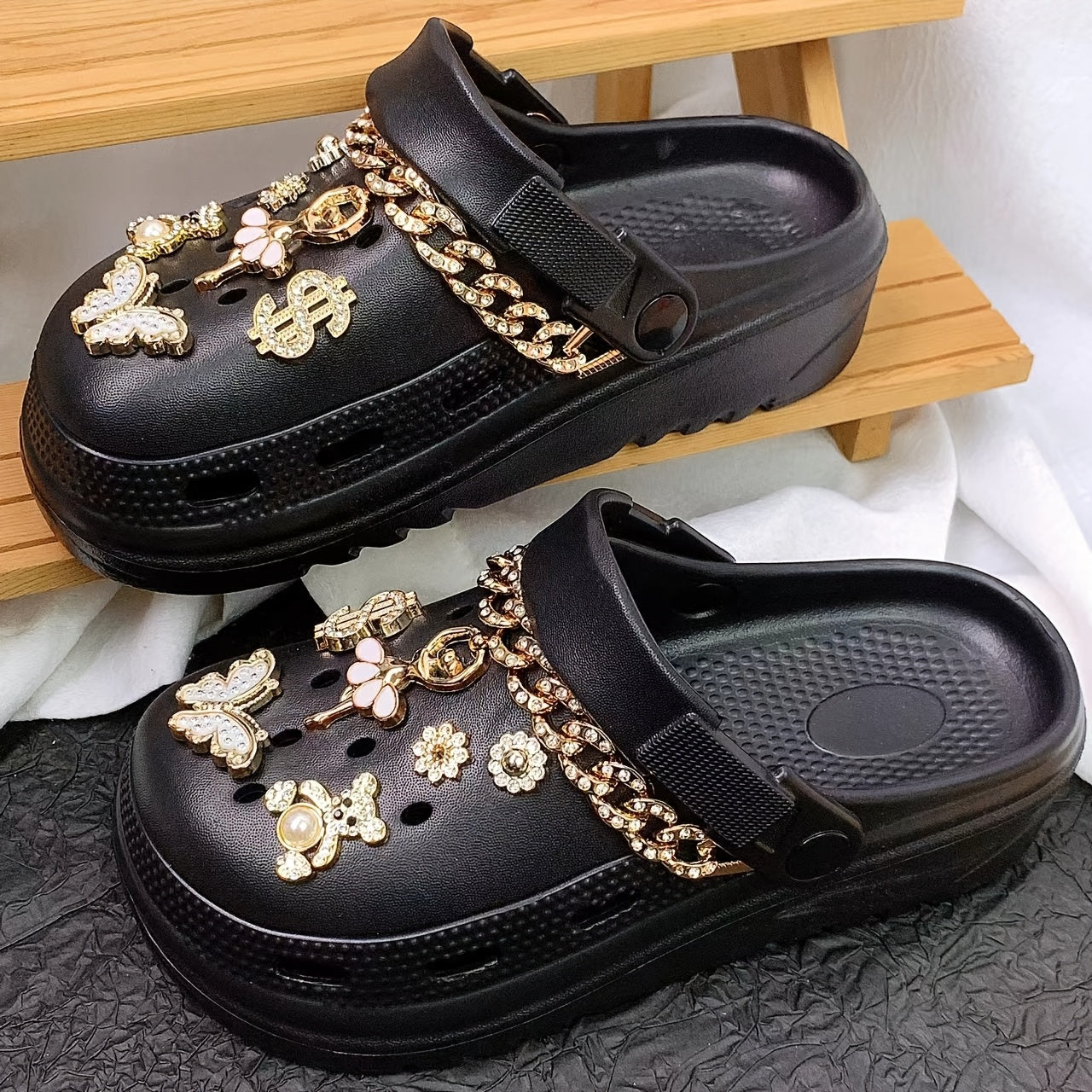 Women'S Casual EVA Mules Clogs Platform Slip-Ons Solid Color