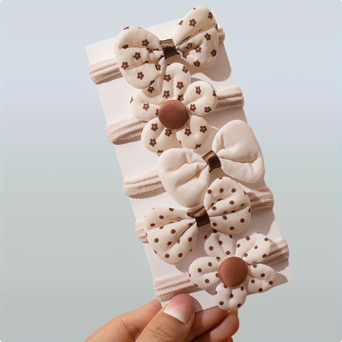 10-Pack Butterfly Flower Hair Ties Seamless Elastic Knitted Hair Bands for Women