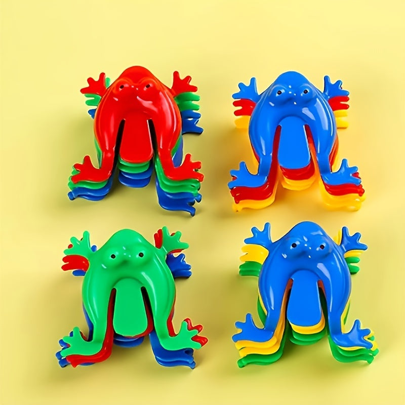 24 Mini Colorful Plastic Jumping Frogs Fidget Toys for Kids and Party Favors