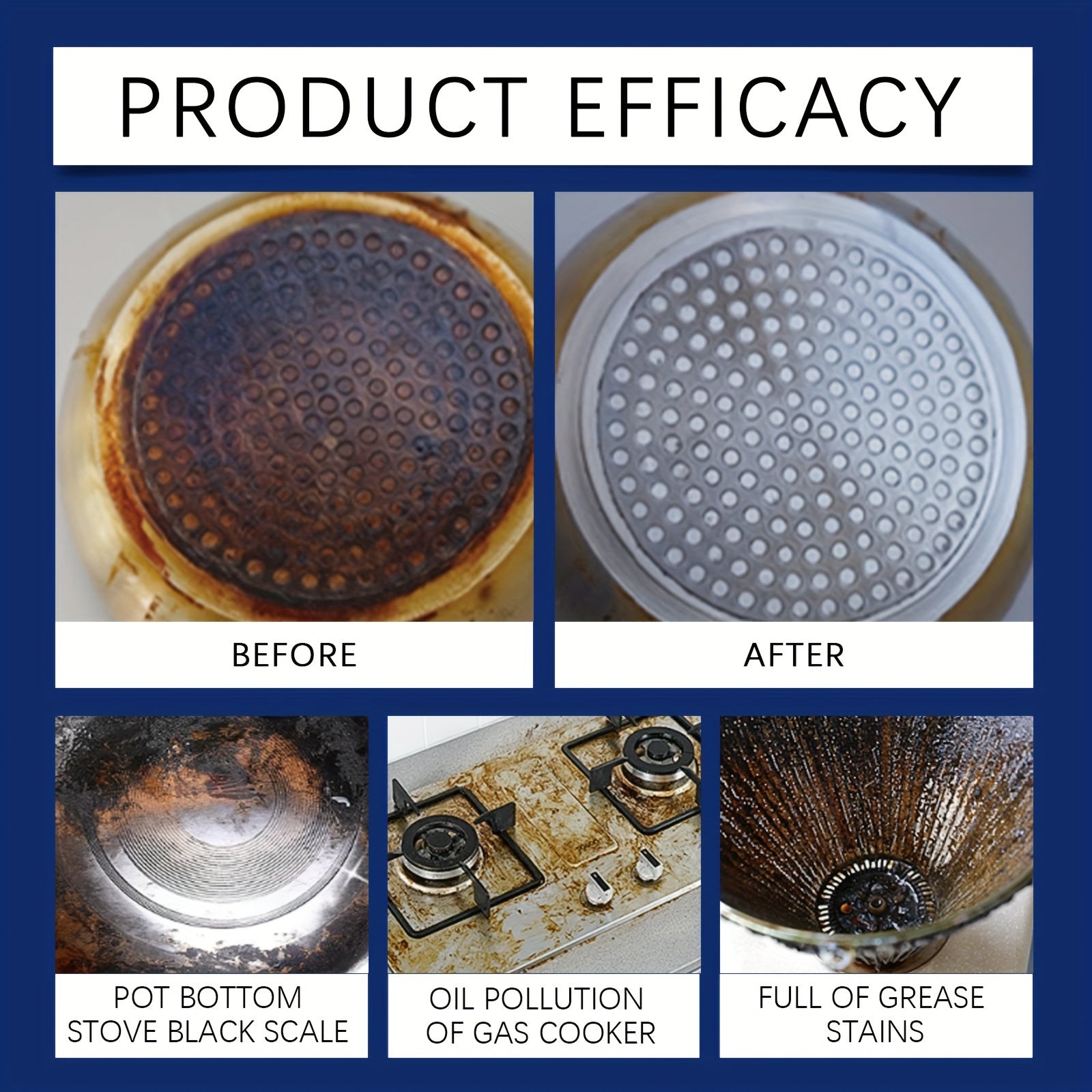 Pasta limpiadora de acero inoxidable con bicarbonato de sodio para ollas, sartenes, óxido y grasa pesada