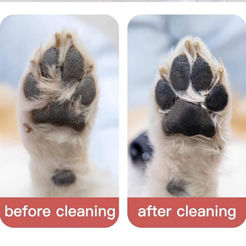 Portable Pet Paw Cleaner and Massager Pink USB Rechargeable for Dogs and Cats