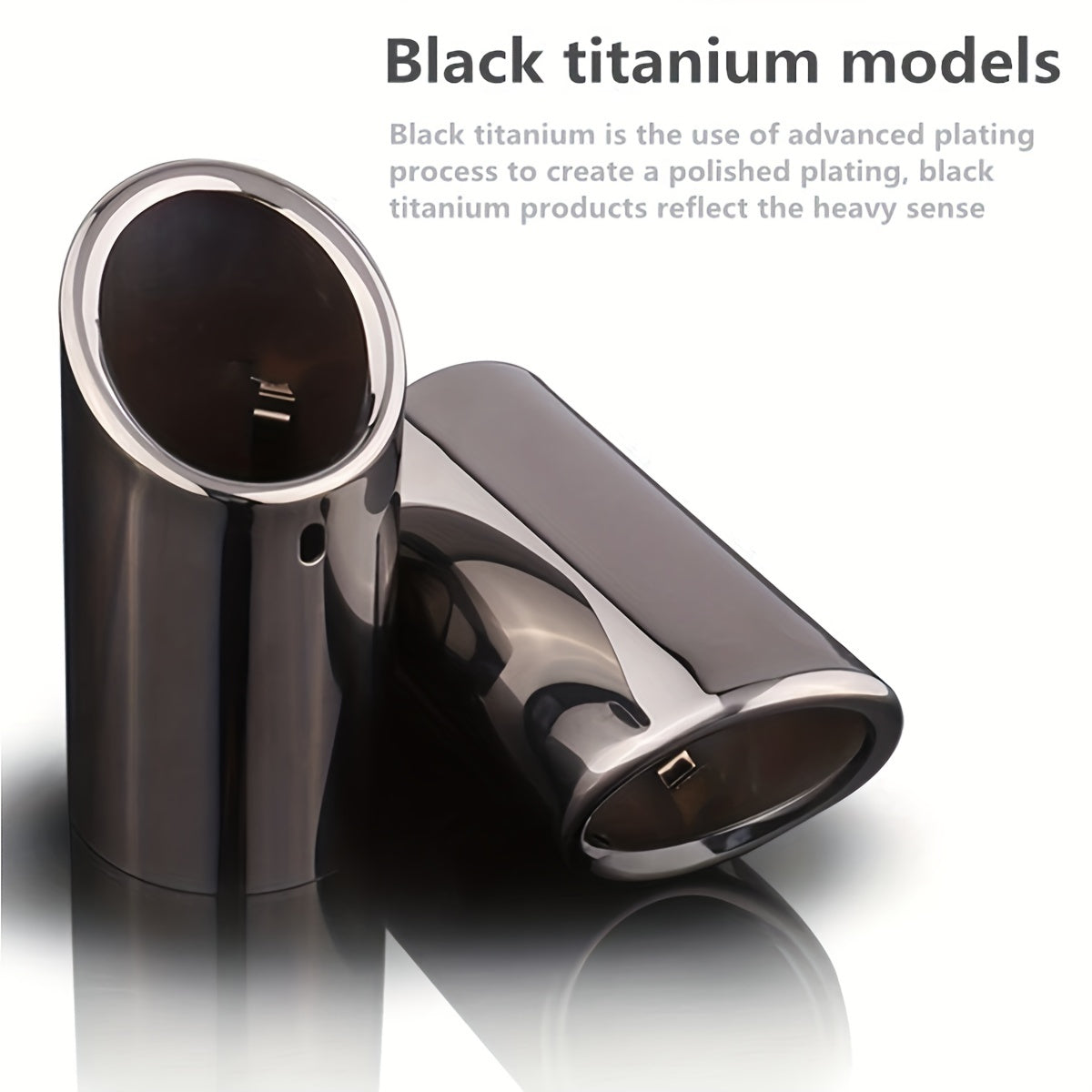 Stainless Steel Car Exhaust Pipe 2 Pcs 7cm Fit for Sedan SUV Replacement