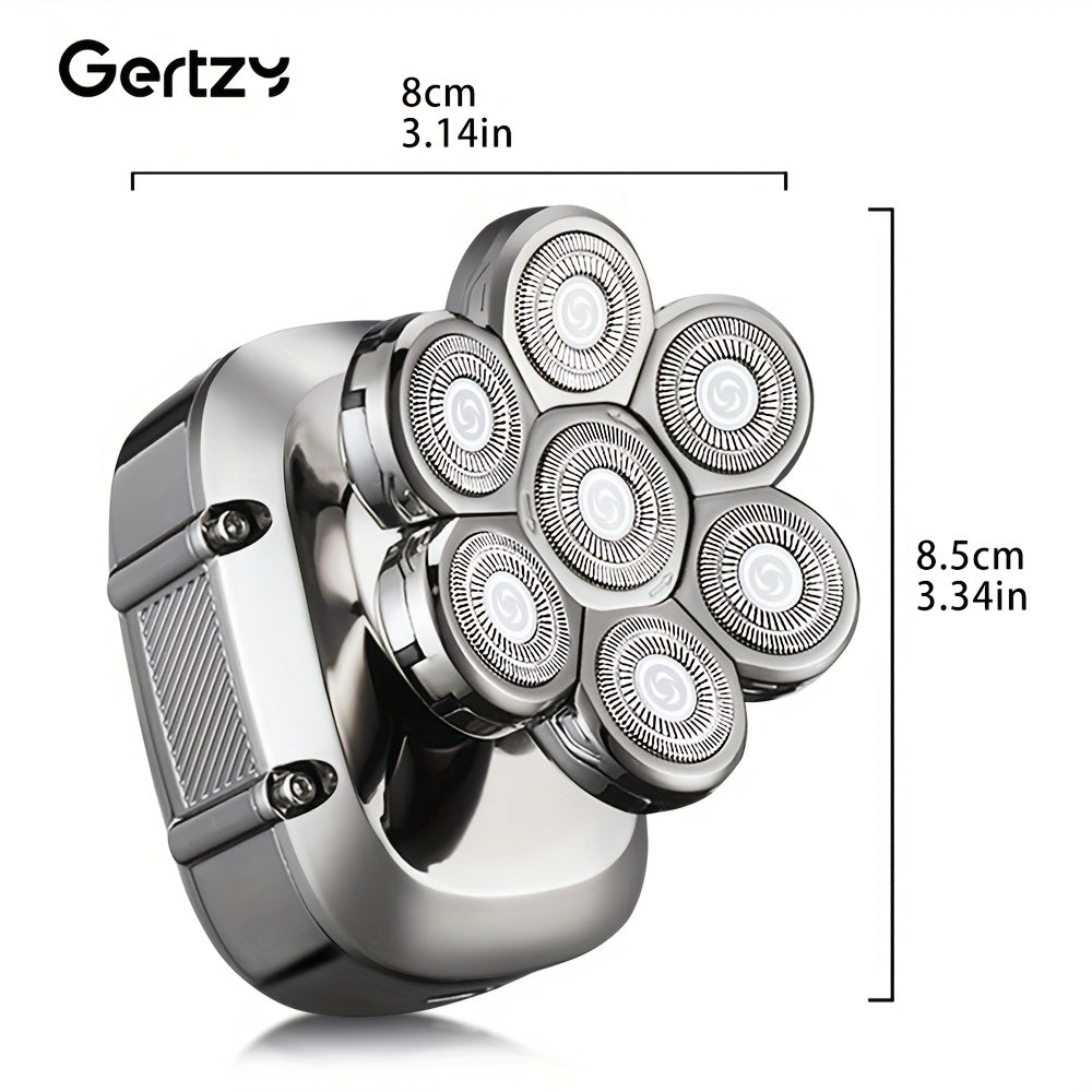 Afeitadora eléctrica con 7 hojas flotantes, recargable por USB, portátil, regalo