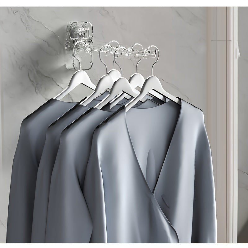 Foldable Clothes Drying Rack with Suction Cups Portable Laundry Hanger for Balcony and Home