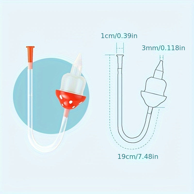 Нежный силиконовый назальный аспиратор в форме гриба для детей - идеальный очиститель носа для детей, отличный праздничный подарок в белом/красном, оральное всасывание, идеальный размер