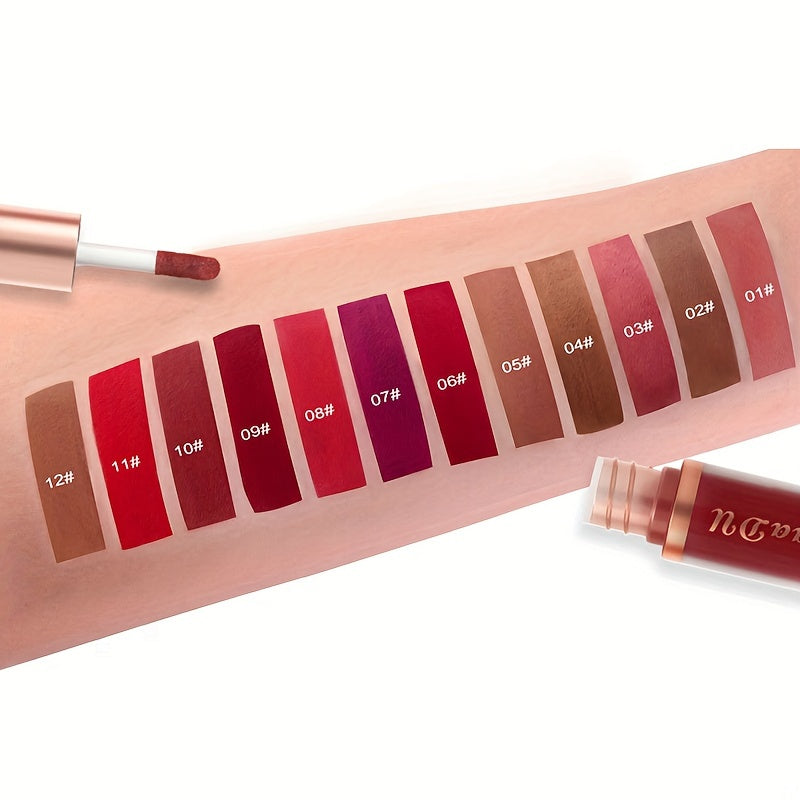 Women Satin Velvet Lipstick Set 6 Colors Long-Lasting Moisturizing