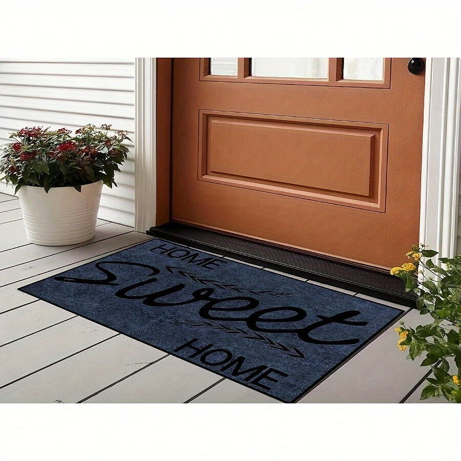 Dirt-Resistant Welcome Doormat with Geometric Pattern for Indoor Outdoor Use