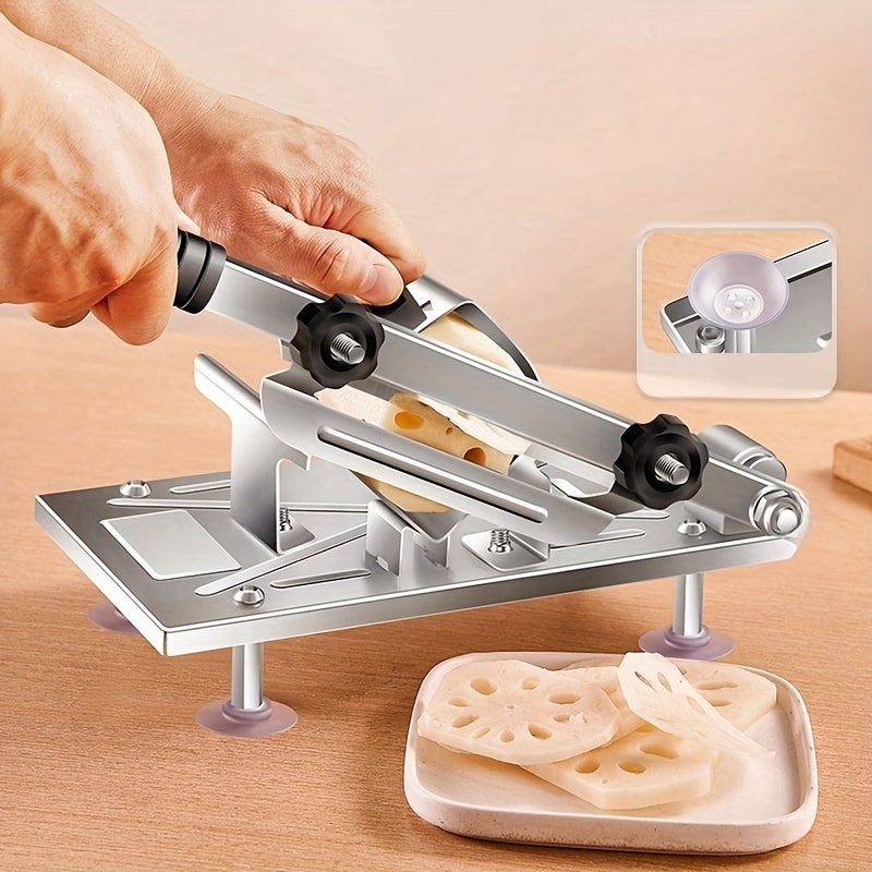 Adjustable Food Slicer with Sharp Stainless Steel Blades for Home and Commercial Use