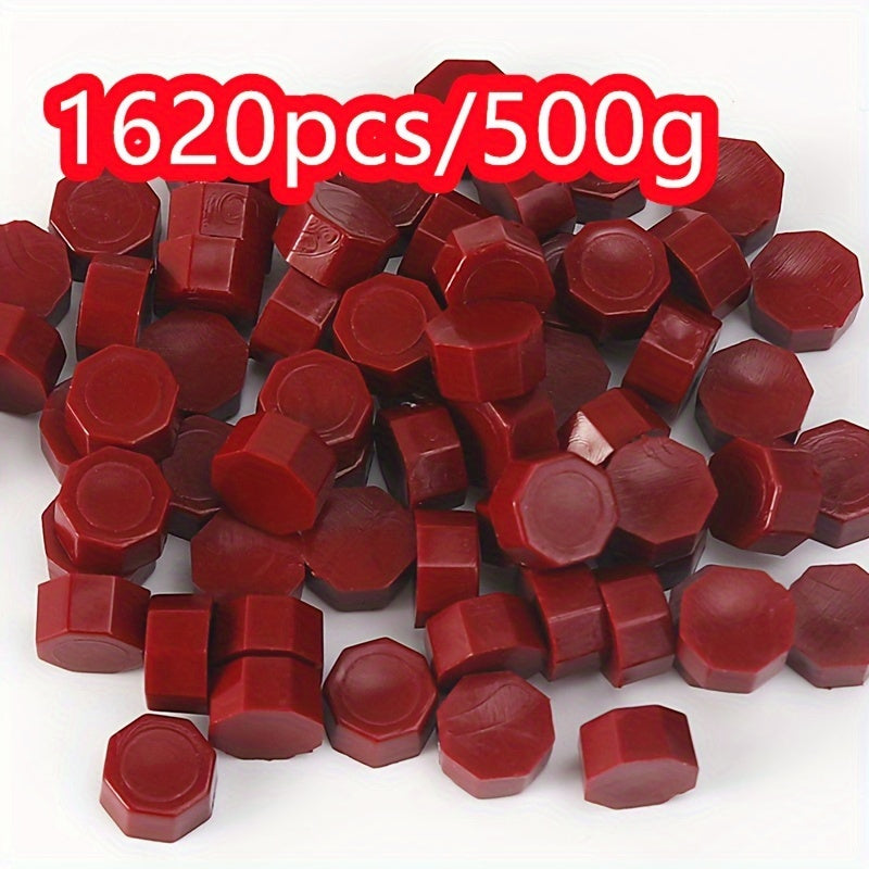 1620pcs 500g Octagonal Sealing Wax Particles for Envelope Gift Box DIY Retro Bulk Sealing Wax