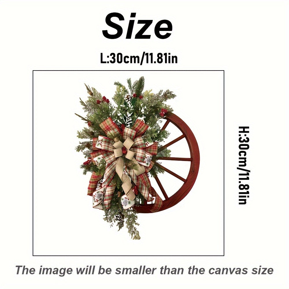 PVC Self-Adhesive Boho Christmas Wreath Window Sticker Wall Art Decal