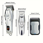 Мужской беспроводной электробритва с умедным дисплеем, перезаряжаемый триммер