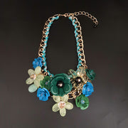 Удивительное колье с цветочным подвесом в богемном стиле - Элегантное и привлекающее внимание колье для женщин, идеально подходящее для особых событий и праздничных случаев.