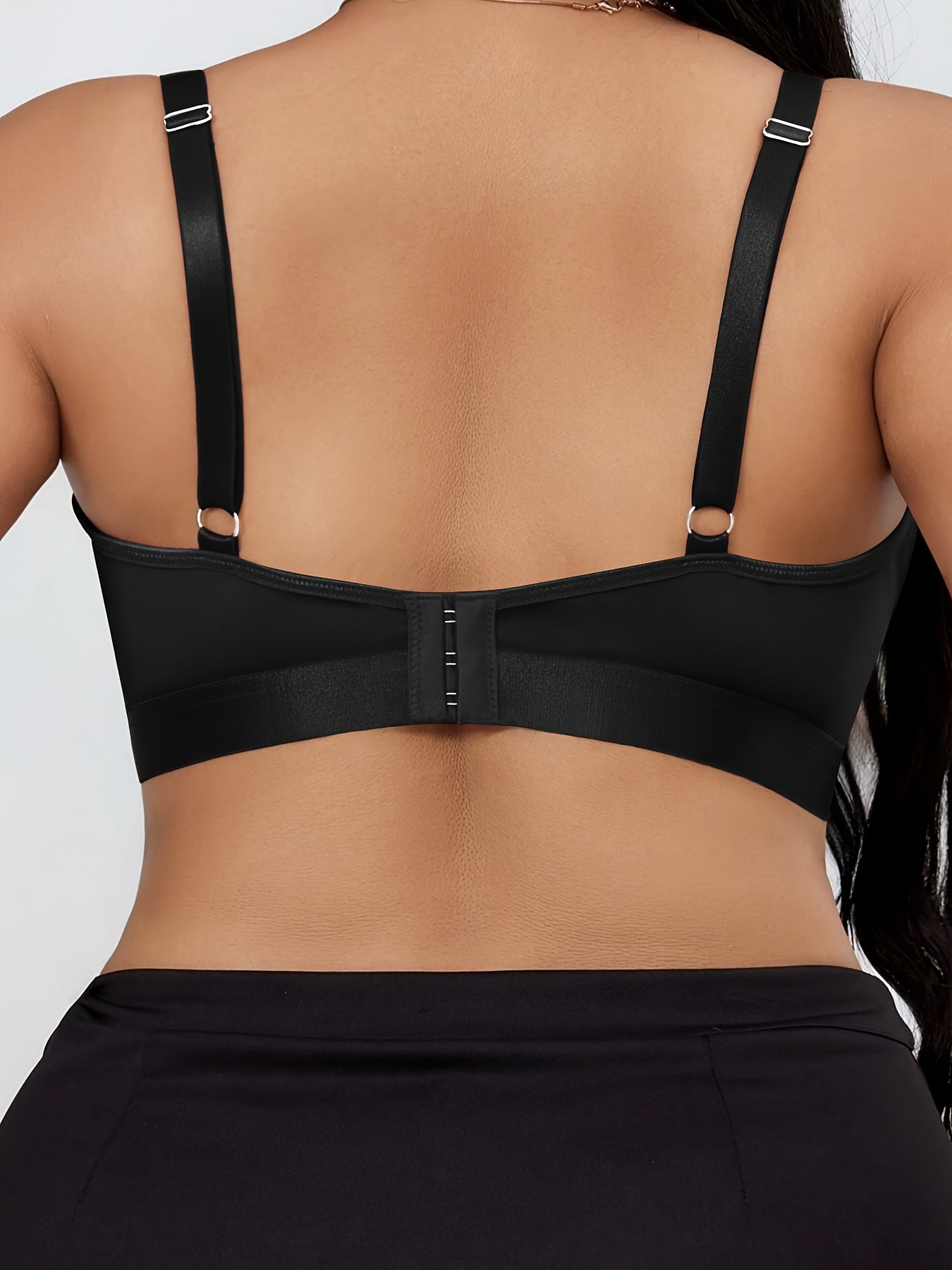 Бюстгальтер с перекрестными бретелями большого размера, беспроводной, без подкладки, из вязаного материала, однотонный