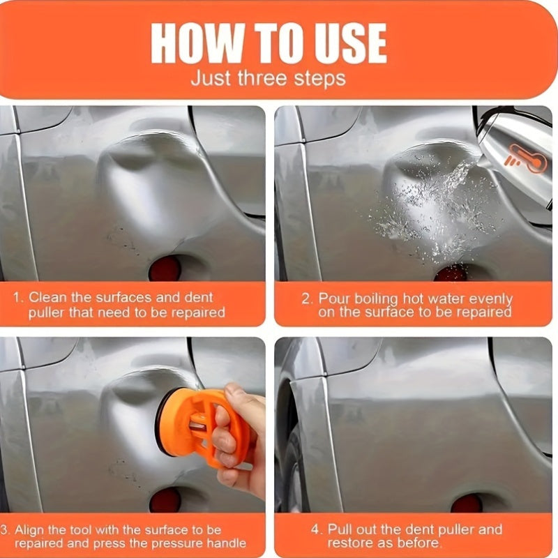 Juego de 2 piezas de extractor de abolladuras para coche grande, herramienta de reparación de carrocería con ventosas