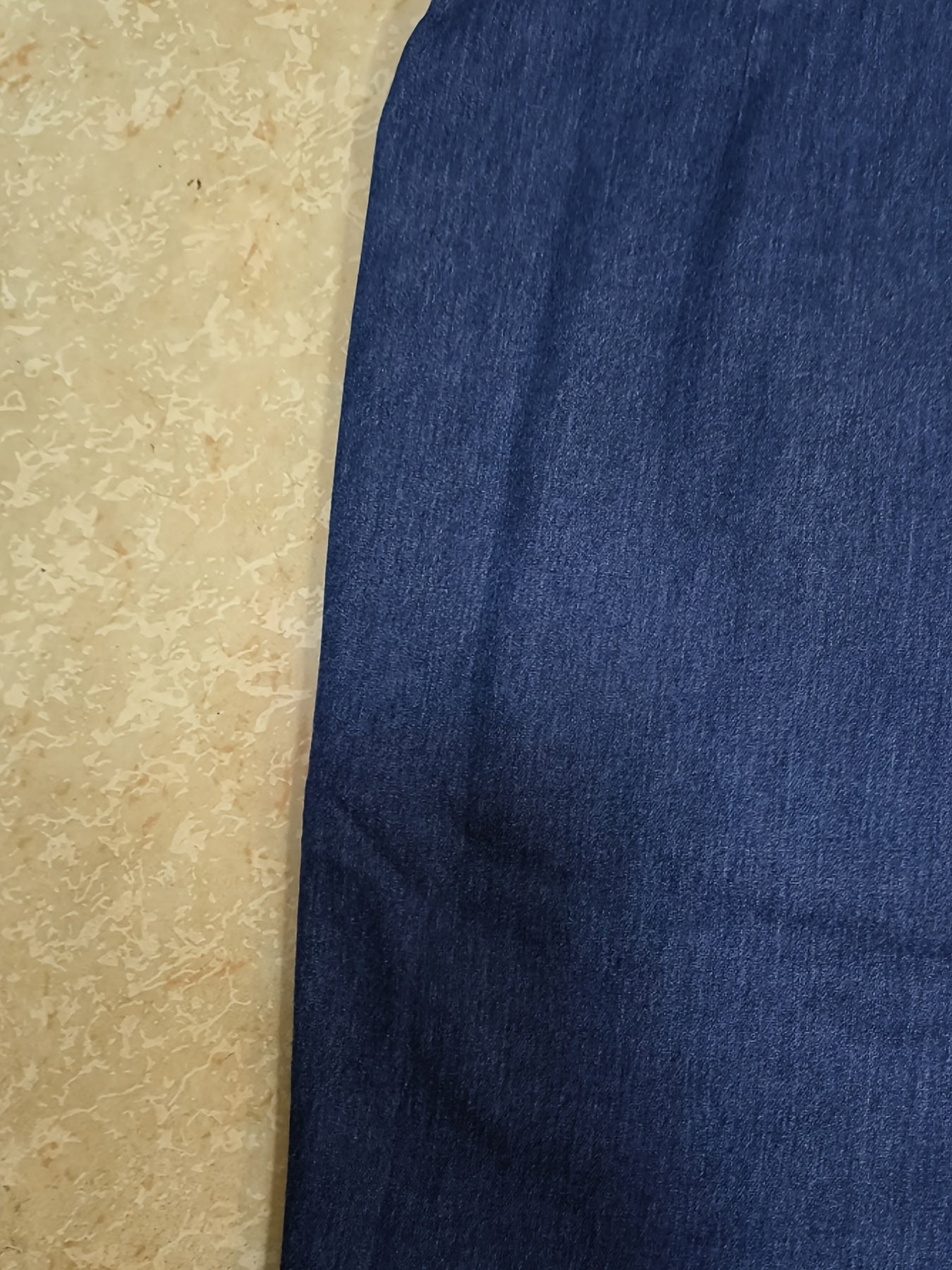 Women's Plus Size Asymmetric Denim Midi Skirt Dark Wash Blue Slim Fit Split Hem