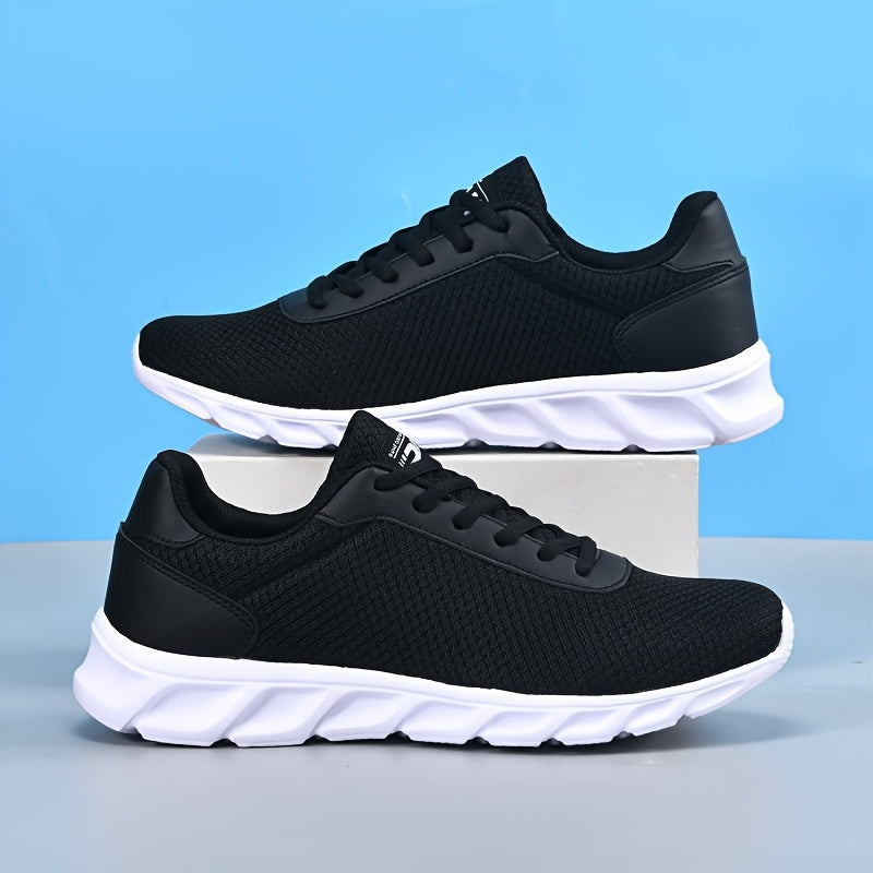 Navy Blue Mesh Running Sneakers for Men Women Spring Summer Breathable Lightweight