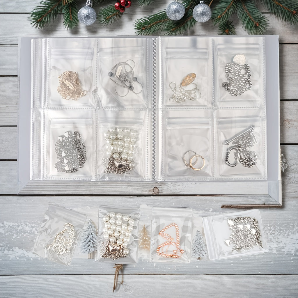 Portable Plastic Jewelry Storage Book with 84/160 Clear Pockets for Earrings Rings and Necklaces