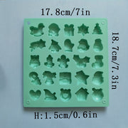 Christmas Chocolate Mold 25 Cavities 3D Silicone Candy and Fondant Baking Tool