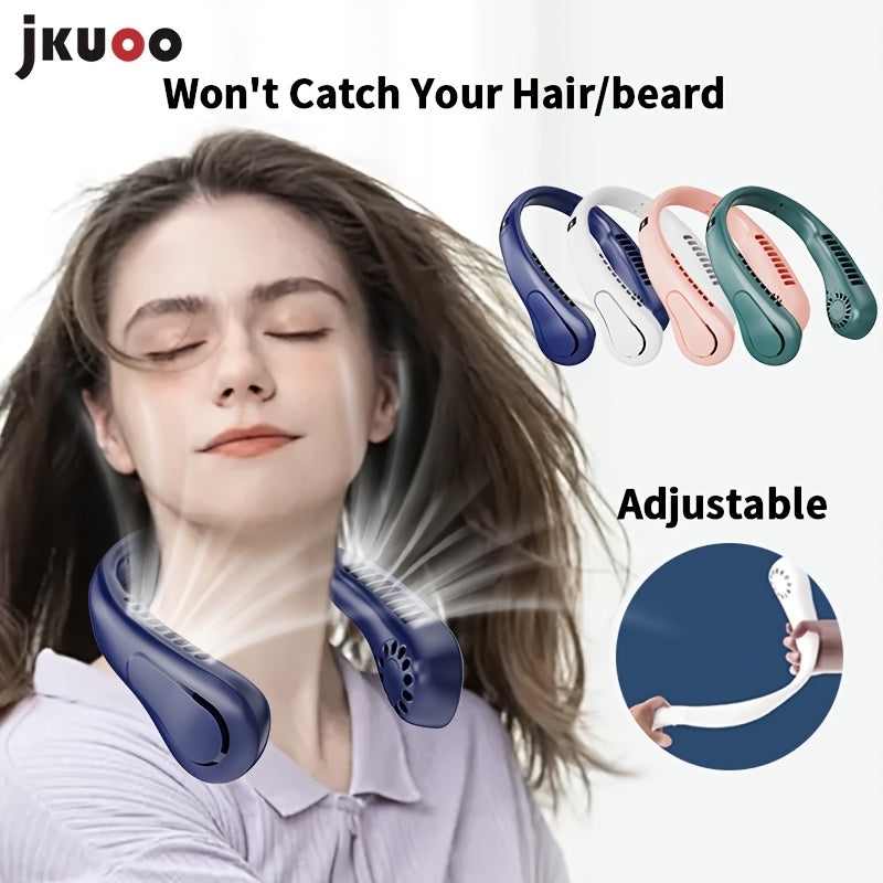 Portable USB Neck Fan with 5-Speed Adjustable Cooling Digital Display Rechargeable Battery for Outdoor Sports Travel Summer