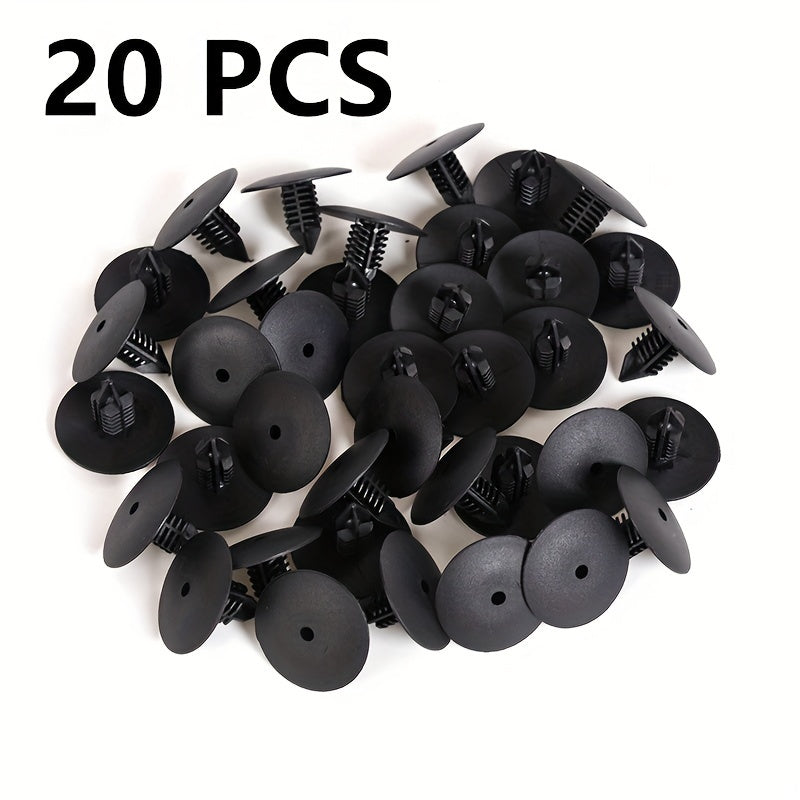 20pcs Black Plastic 10mm Car Wheel Arch Lining Splash Guard Clips