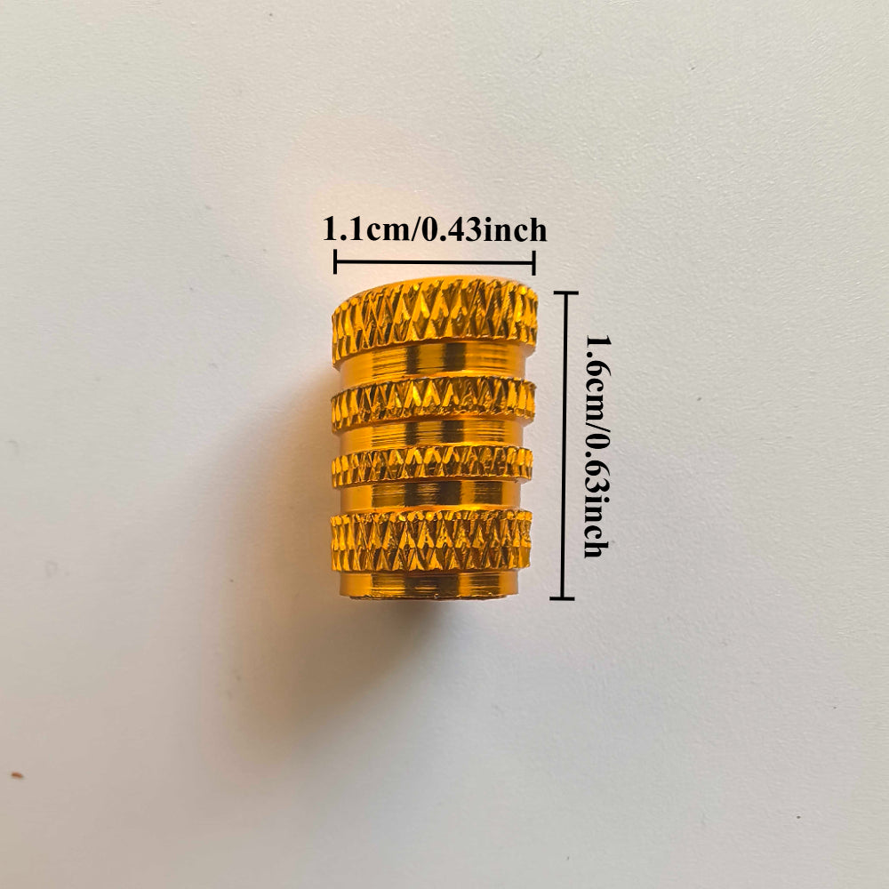 4 Pack Aluminum Tire Valve Caps for EV Cars Dustproof Easy to Install Multiple Colors