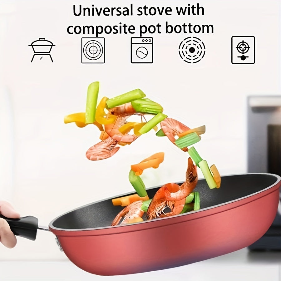 Cast Iron Skillet Fry Pan Non-Stick Handle Suitable for Gas and Induction Stoves