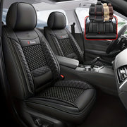 Machine Knit 5-Seater Car Seat Cover Full Enclosure All-Season PU Leather