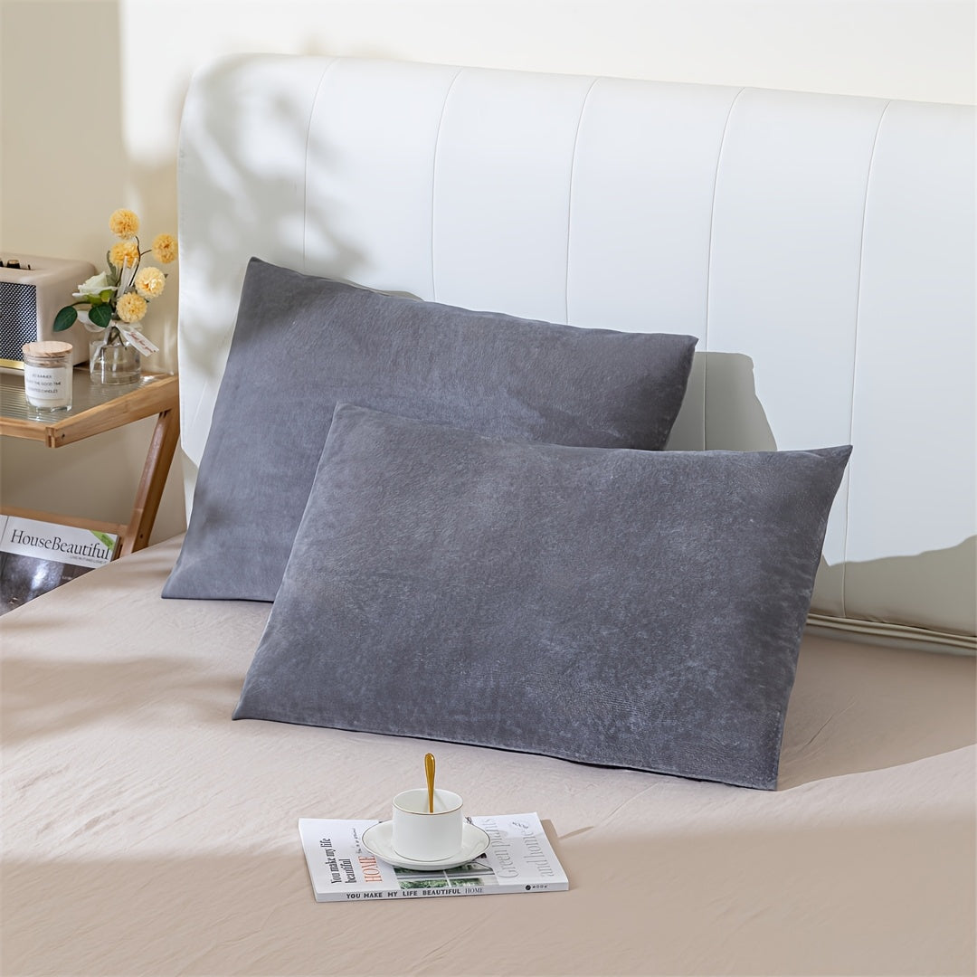 Velvet Pillowcase for Dorms Hotels Living Rooms Warm Crystal Velvet
