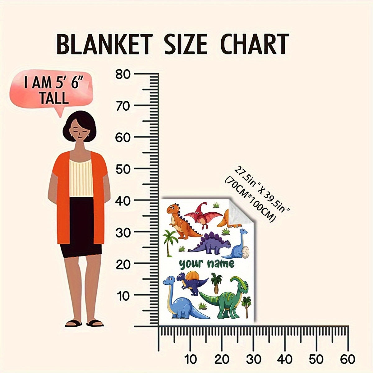 Dinosaur Cartoon Flannel Throw Blanket for All Seasons Soft Cozy Gift