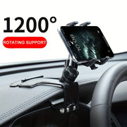 Universal avtomobil telefon tutqich panelga o'rnatish 360° sozlanadigan yozg'ich bilan